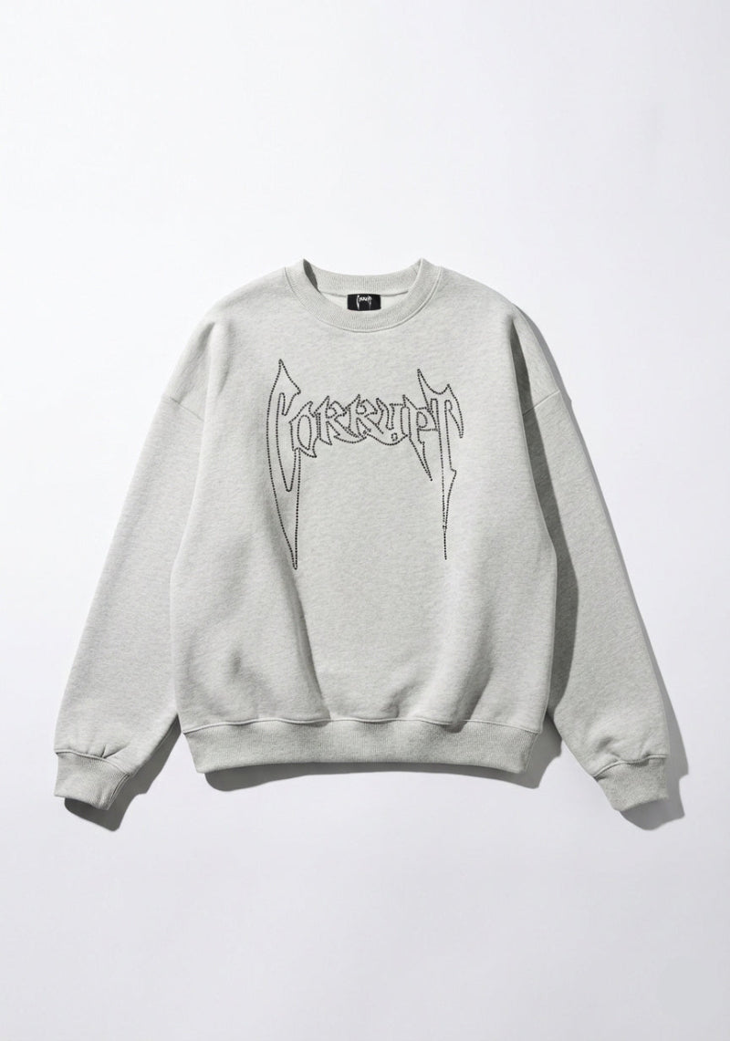 Rhinestone Crewneck (Onyx)