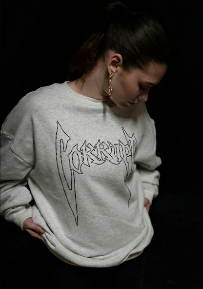 Rhinestone Crewneck (Onyx)