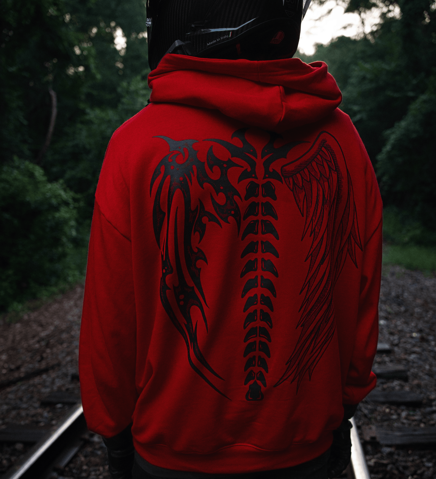 Good & Evil Hoodie (Lava Red)