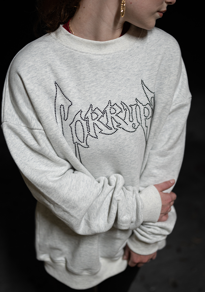 Rhinestone Crewneck (Onyx)