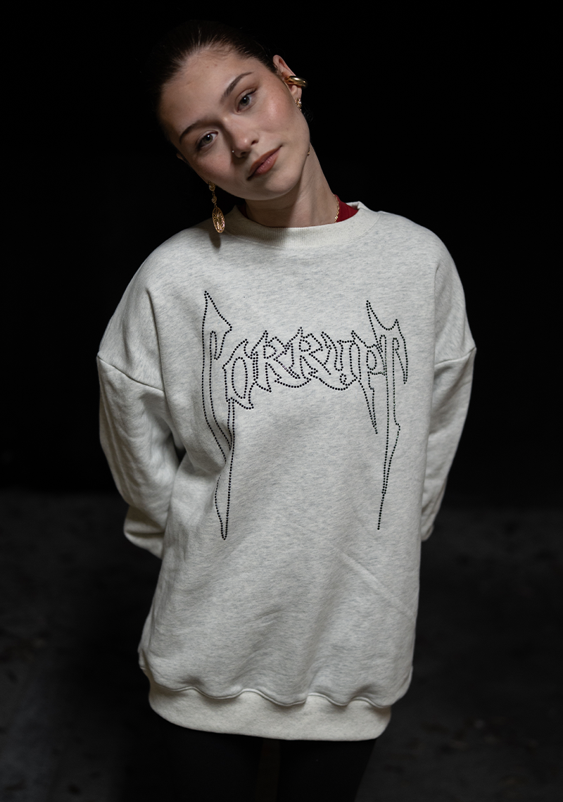 Rhinestone Crewneck (Onyx)