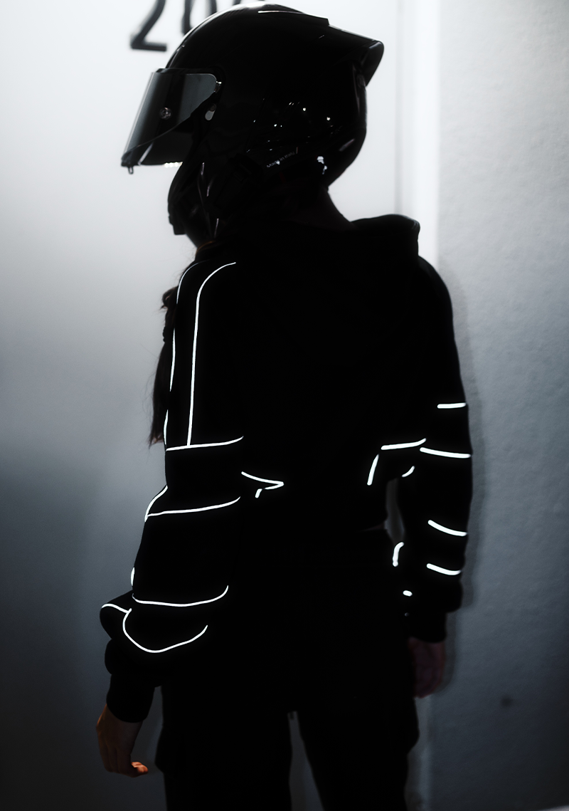 Reflective Cropped Hoodie (VOID)