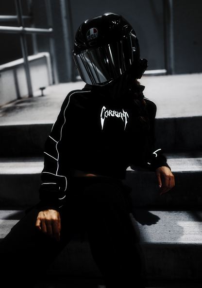 Reflective Cropped Hoodie (VOID)