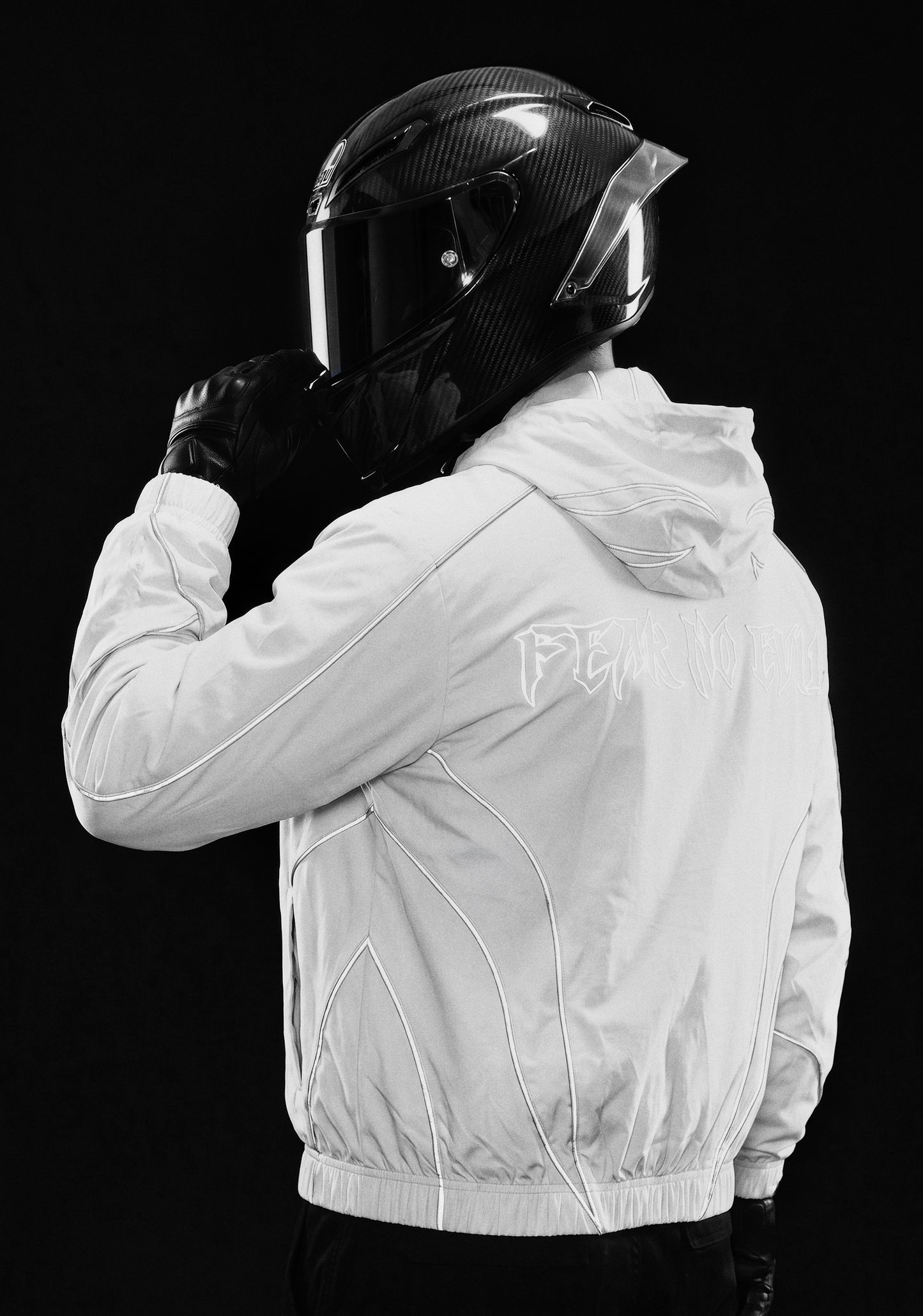 White Corrupt Reflective Windbreaker
