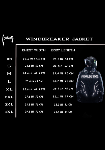 Black Corrupt Reflective Windbreaker