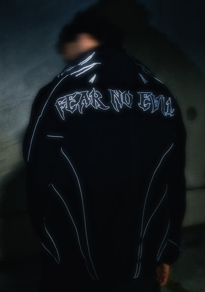 Black Corrupt Reflective Windbreaker