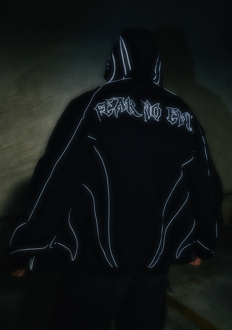 Black Corrupt Reflective Windbreaker
