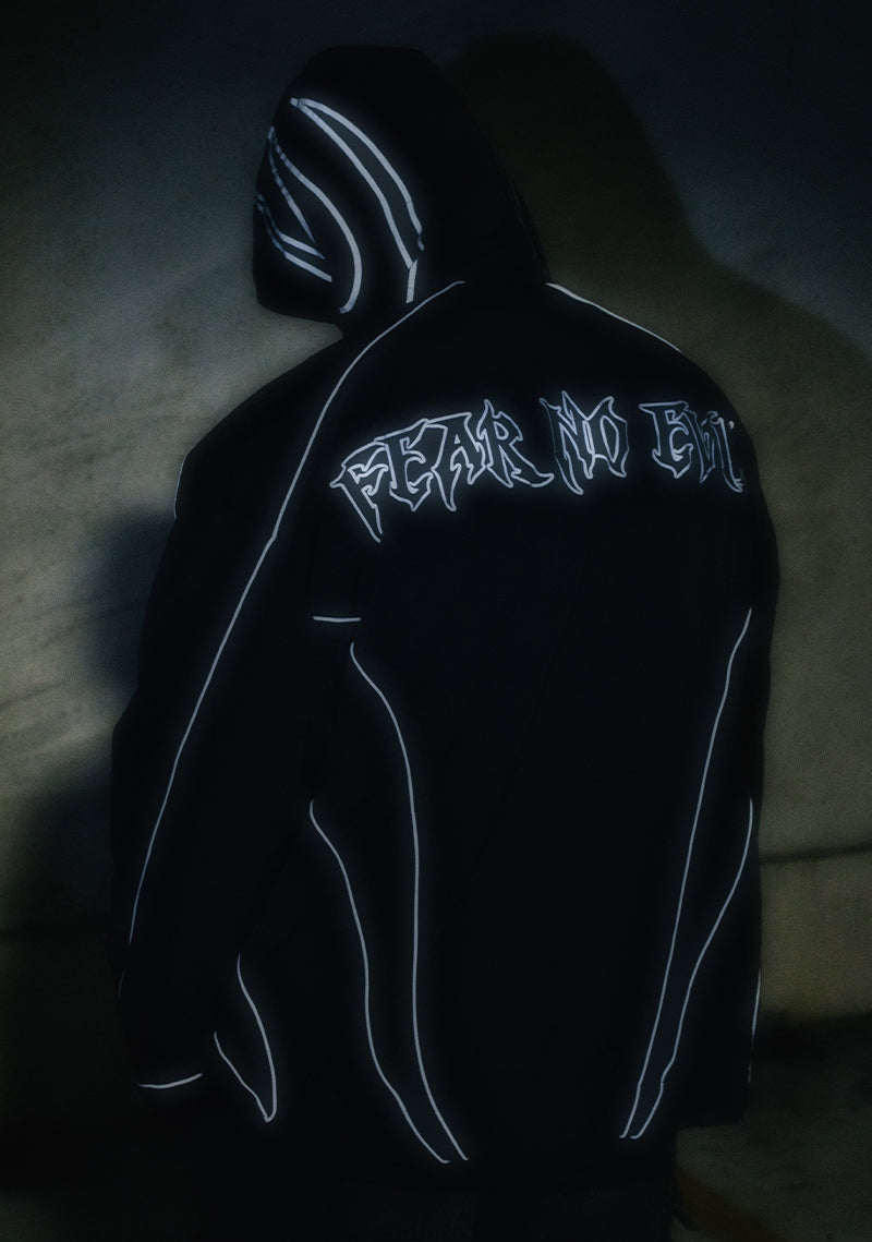 Black Corrupt Reflective Windbreaker