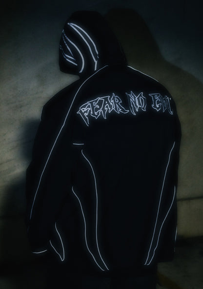 Black Corrupt Reflective Windbreaker